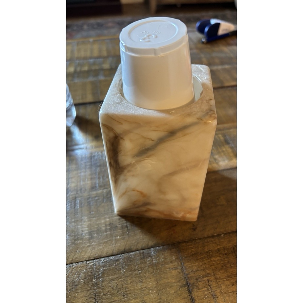 Vintage Dixie Cup Bathroom Countertop Pop Up Dispenser Faux Marble 3 oz Cup 80s - Picture 2 of 4